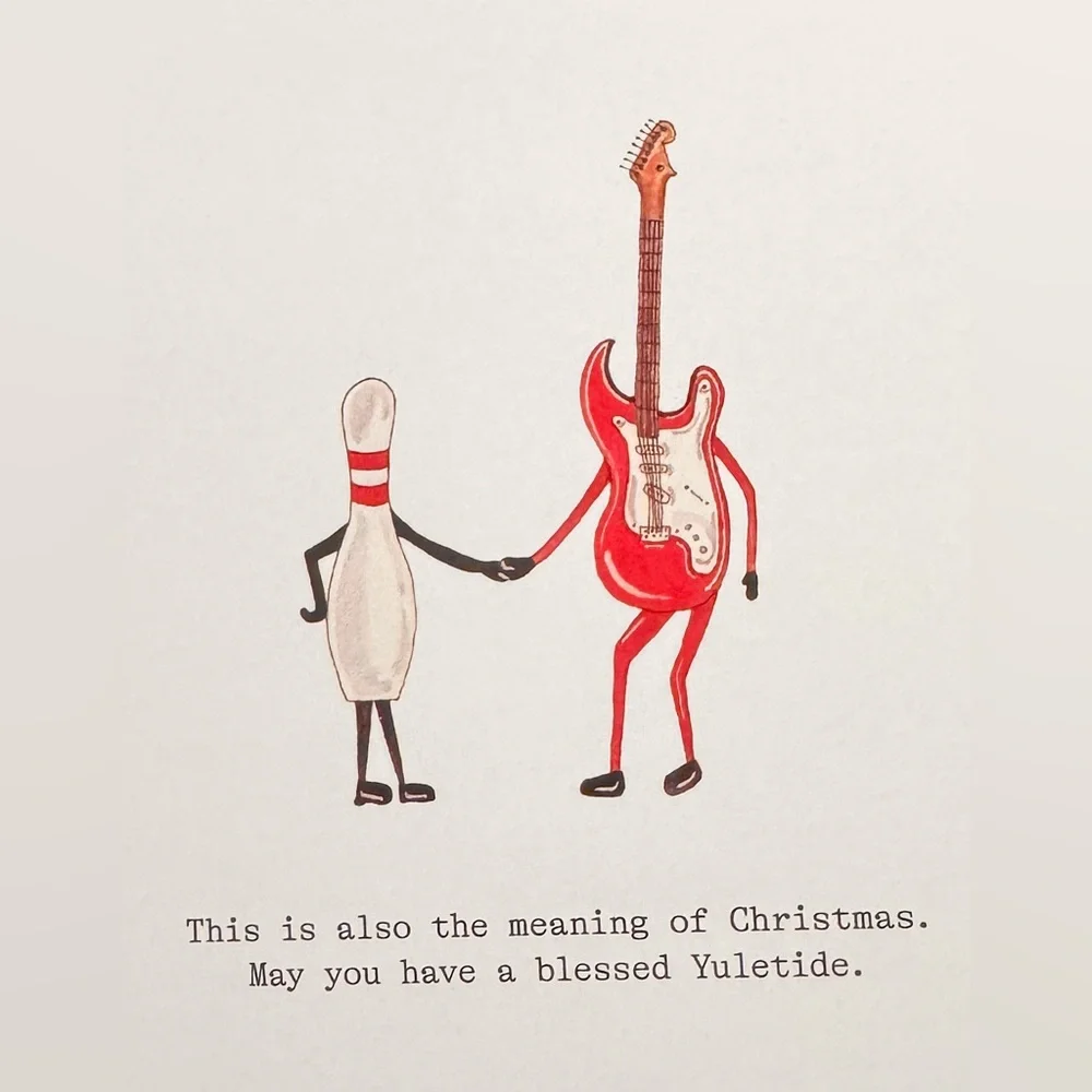 3/$10 Greeting Card from Cards Against Humanity - Red Guitar Christmas